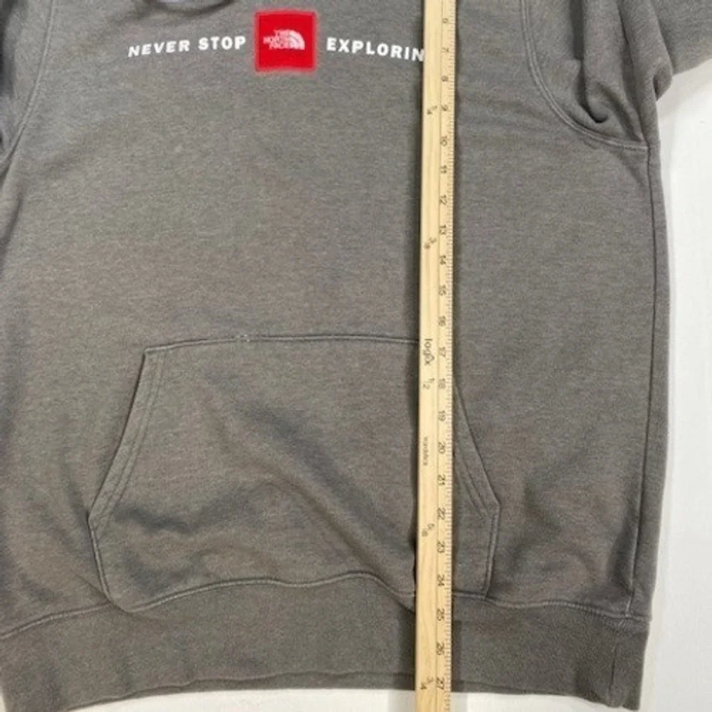 The North Face Mens‎ Hoodie Gray Never Stop Exploring Graphic Pullover Size L